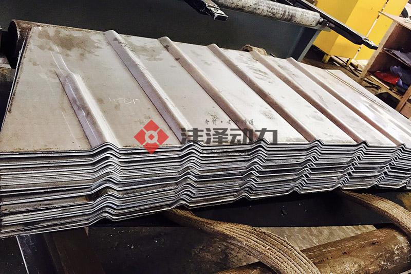 High temperature resistant ship-shaped corrugated sealing plate